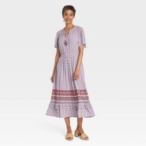 Knox Rose Lilac Haze Floral Maxi Dress